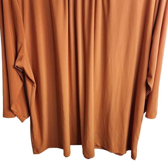 Susan Graver Style Pumpkin Spice Orange Top Size 3x - Picture 8 of 9